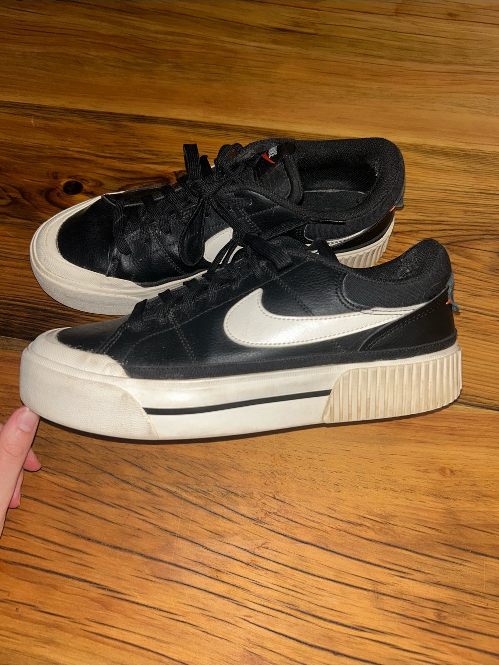 Nike Women’s Court Legacy Lift Black & White Low-Top Sneakers